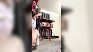 Mouse & Samara having fun in high chair