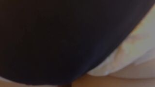 Girl poops in her diaper under her swimsuit at the shower.