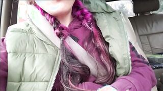 She has an accident in the car