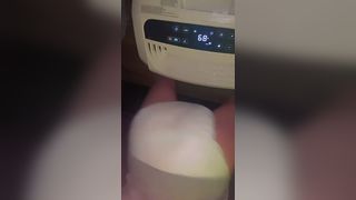trying to dry the leak without having to change my squishy diaper