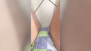 Diaper pee while sitting