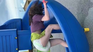 slippy slide and diapered booty! (wet)