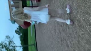see im a big kid no one can even even tell im wearing a diaper under this dress right thas what dada