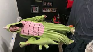 my custom dinosaur outfit that was months in tha making finally arrived wiff all sorts of goodies an