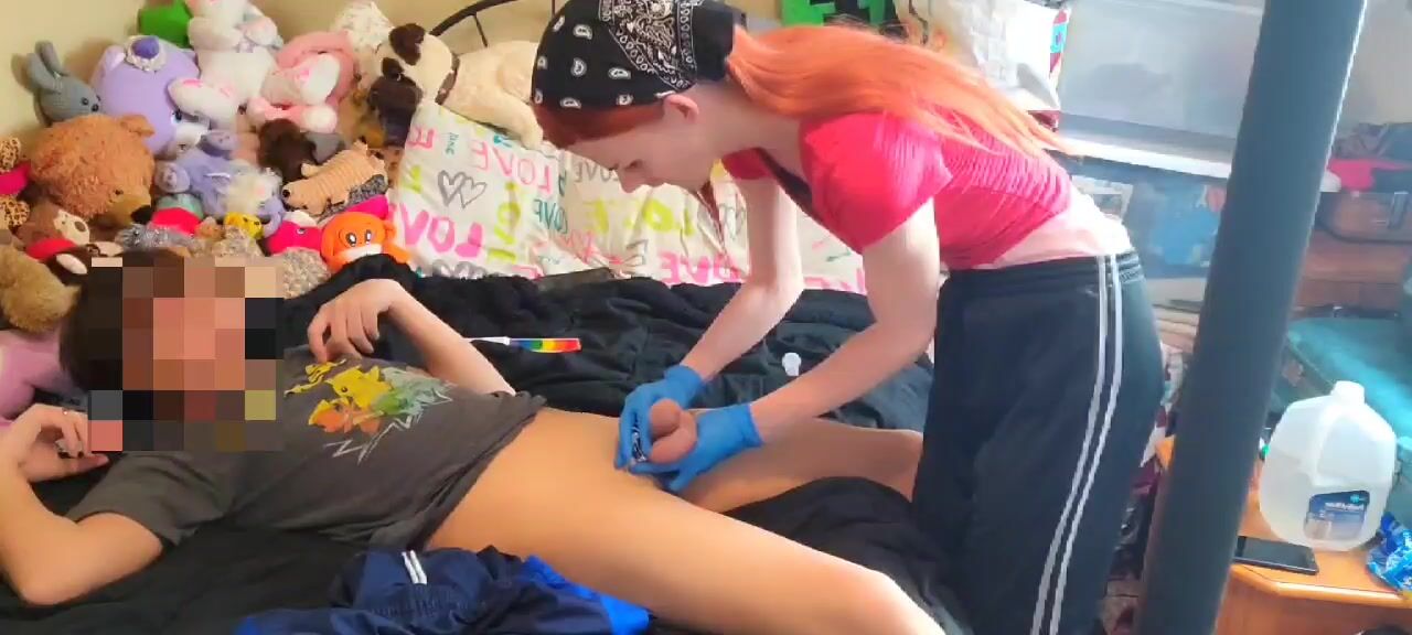 Nurse Puts Patient In Chastity & Diapers