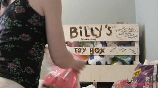 Sorting diaper and checking the mail