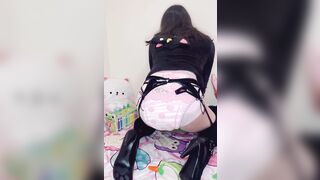 Cat Girl Diaper Mess