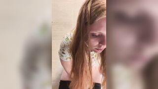 ABDL Girl changes her diaper on the Airport