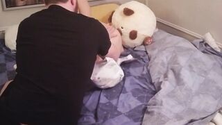 Misspandaxxx Sleeping Gets Her Diaper Changed