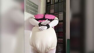 PVC and Diaper Sissy Bondage 075