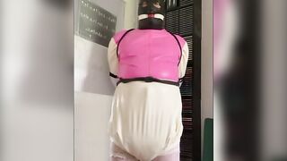 PVC and Diaper Sissy Bondage 075