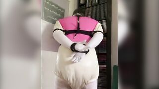 PVC and Diaper Sissy Bondage 075