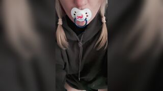 Pacifier and diaper time