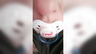 Pacifier and diaper time