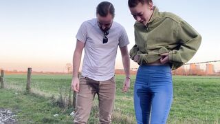 Peachypoppy - Couple Almost Caught Wetting In Public