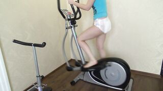 Diaper pee on elliptical