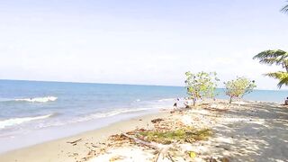 Baby diaper at beach