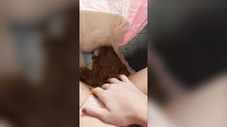 Marshmallow diaper poop