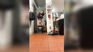 Masturbating In Diaper At Work