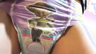 Diaper Girl Wets Pull-up and Plays in it_Aimee Rose_720p