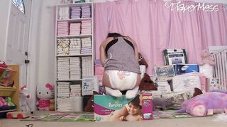 Nikki - Huge Mess Sitting On Pampers Box