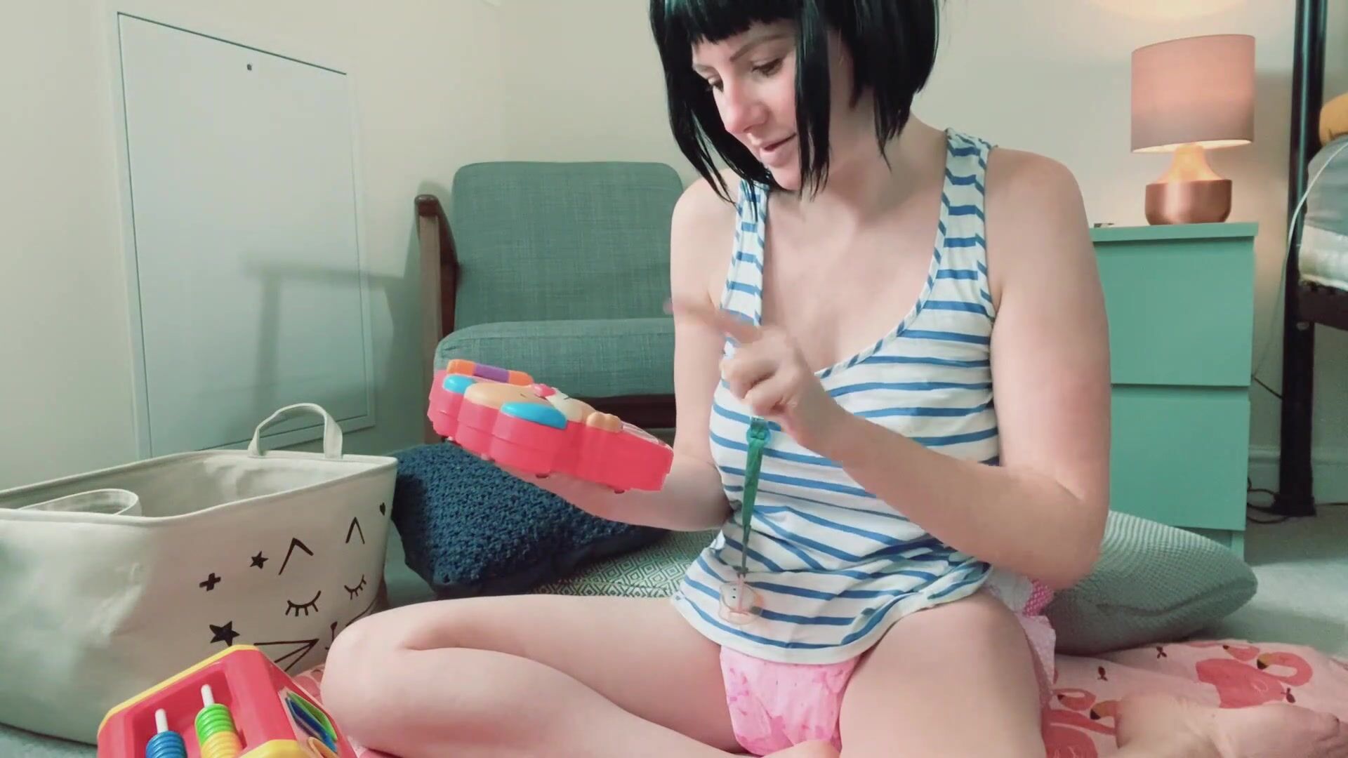 British girl messes