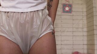 Chloe Pees In Plastic Pants And Masturbates