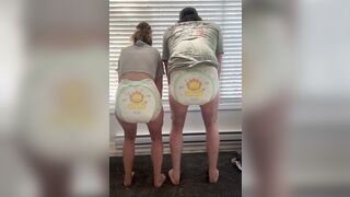 Diaper couple mess