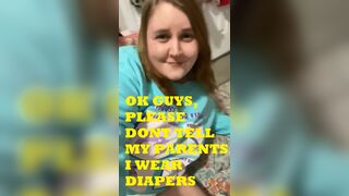 Fat diaper girl hopes her parents dont find this video