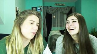 Girls react to woman eating baby diapers