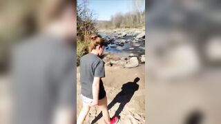 Girl pooping diaper in public