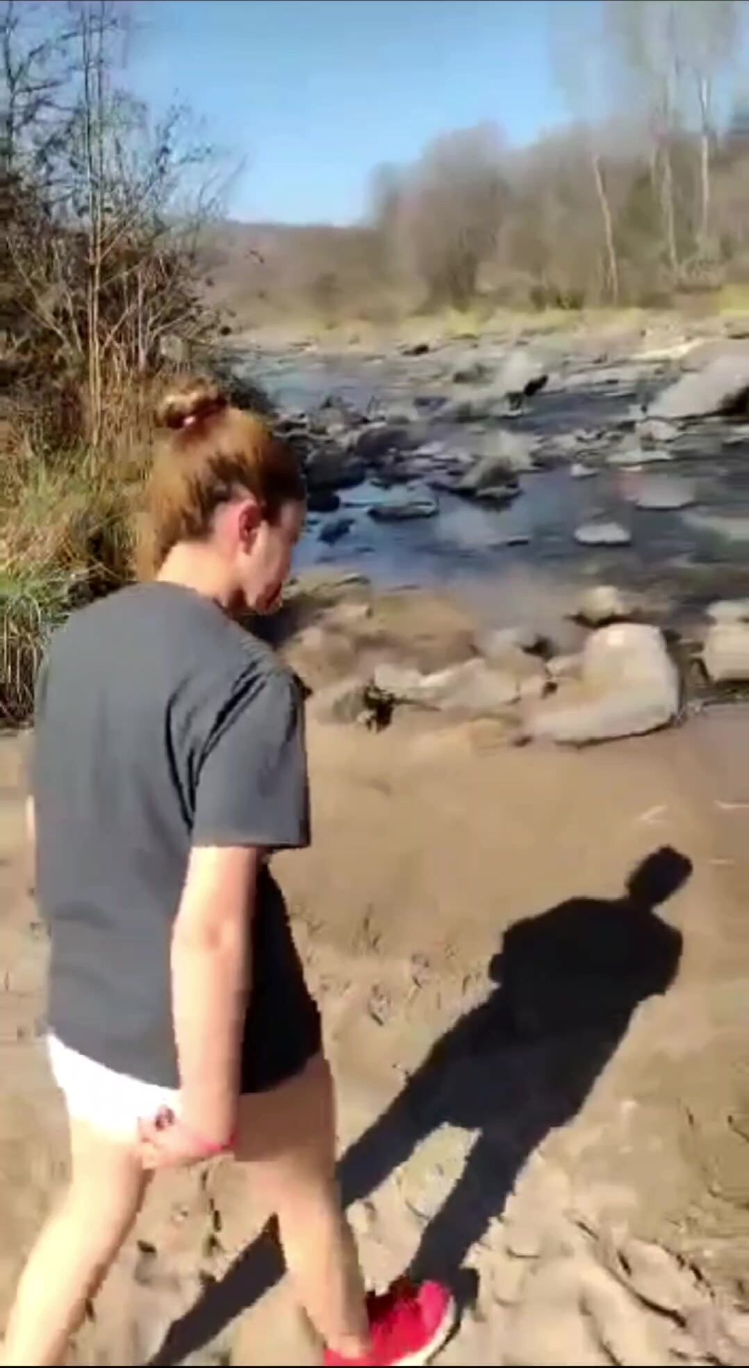Girl pooping diaper in public