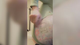 Adorable femboy mess diaper in bodysuit