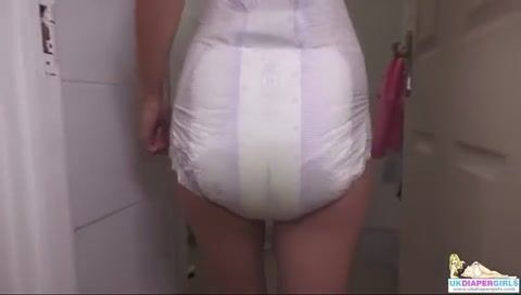 Chloe Toy Uses Dildo in Wet Diaper