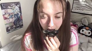 Diaper Girl Sucks Paci