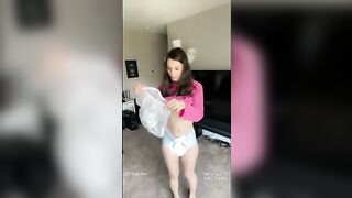 cute girl in diaper