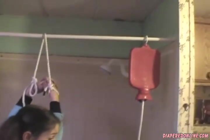 Dolly - Enema Released Tied From Ceiling